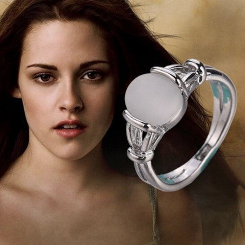 Twilight Bella silver-plated ring with Opal ring