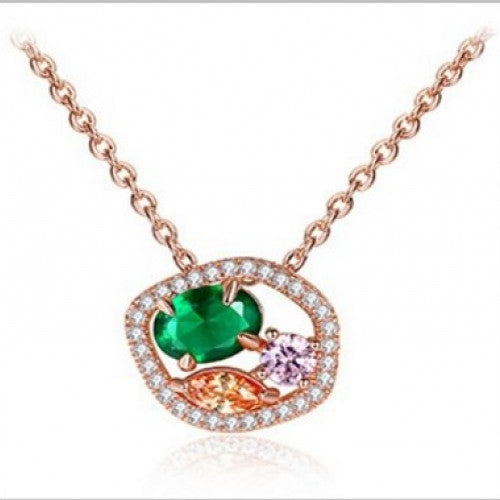 Rhinestone Maxi Necklace,18K Gold Plated Necklaces & Pendant for women