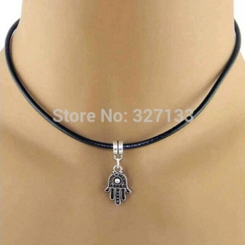 New Fashion Jewelry Evil Eye Charms Necklace Pendant Leather Necklace